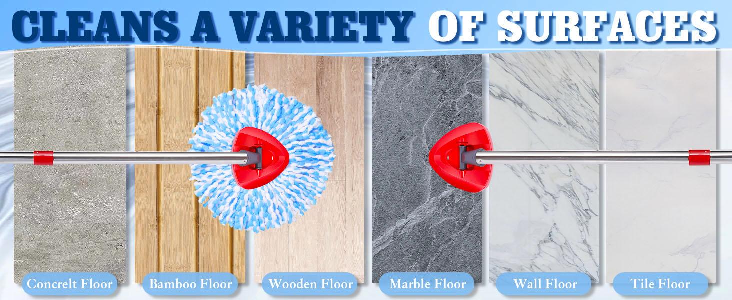 Removable Head Microfiber Mop Pads with Brush - Topwire Spin Mop Replacements, Machine Washable Accessory for Ocedar RinseClean 2-Tank System, Kitchen & Hard Surface Cleaning, Removable Head Mops Scrubber summerwins Removable Head Microfiber Mop Pads with Brush - Topwire Spin Mop Replacements, Machine Washable Accessory for Ocedar RinseClean 2-Tank System, Kitchen & Hard Surface Cleaning, Removable Head Mops Scrubber summerwins