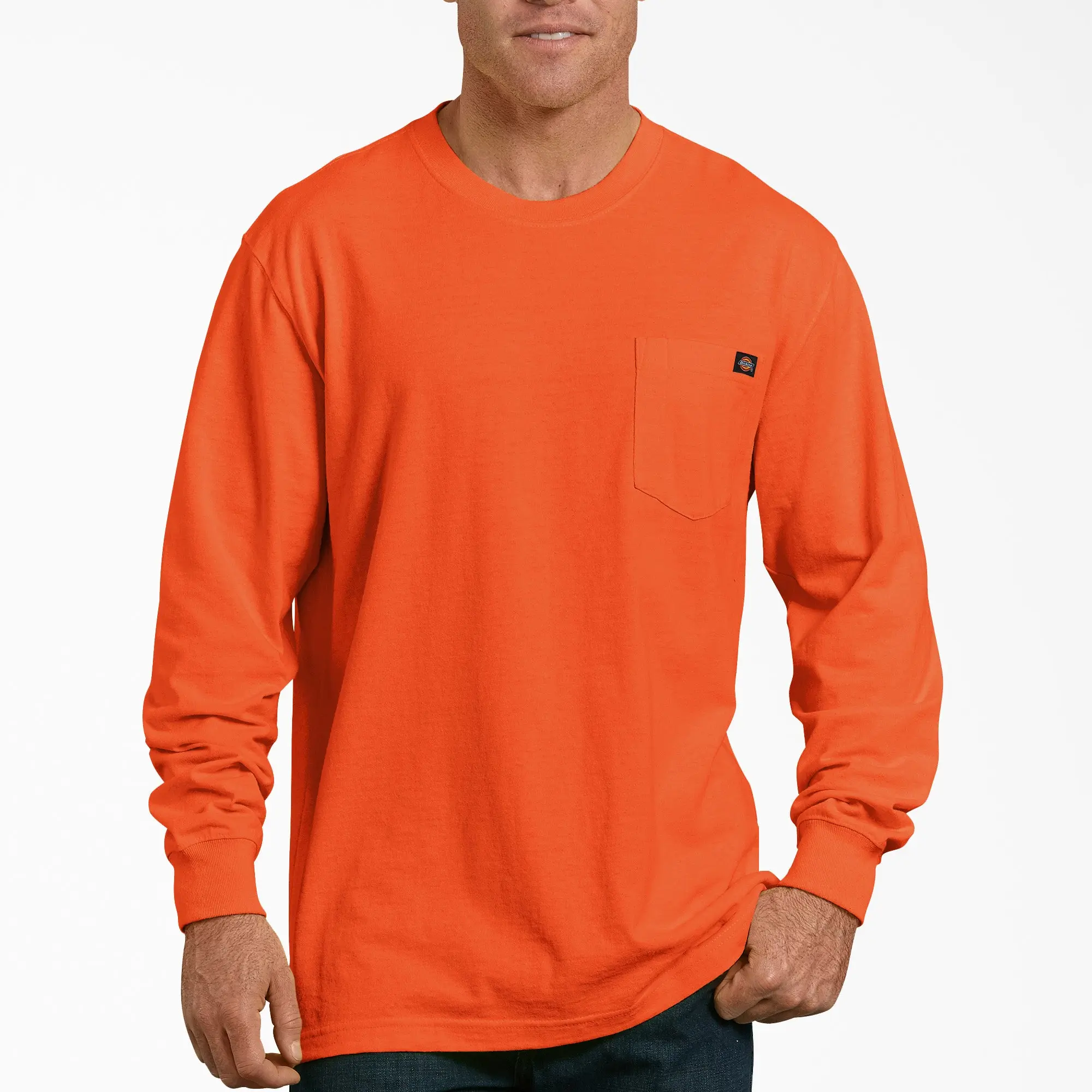 Heavyweight Neon Long Sleeve Pocket T-Shirt Fabric Menswear