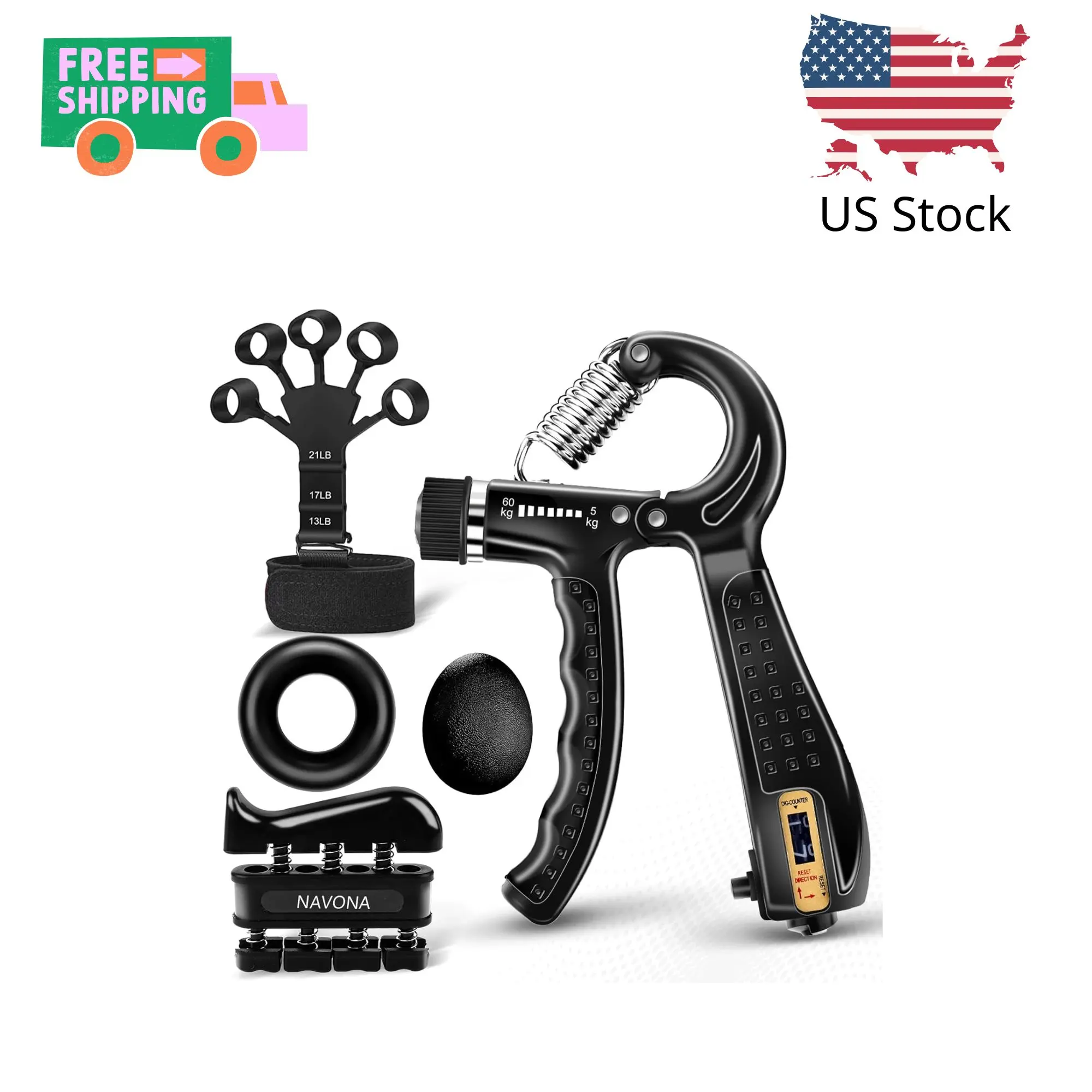 5 PCS Grip Strength Trainer Kit 5 PCS Grip Strength Trainer Kit