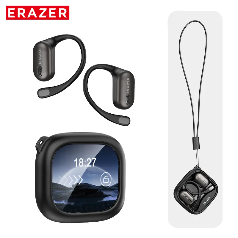 ERAZER XF38 OWS Wireless Bluetooth Earbud Headset - Full-Color Smart Display, Comfortable Earplugs, HIFI Sound Quality, Built-In Microphone, Multifunctional Earbuds, Audio Electronic Headphone, Hifi Audio