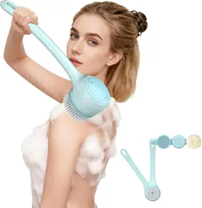 Electric Back Scrubber for Shower - Waterproof Rechargeable Exfoliating Brush for Deep Cleansing, Soft Bristles for Sensitive Skin, Dry/Wet Use for Back, Arms & Legs