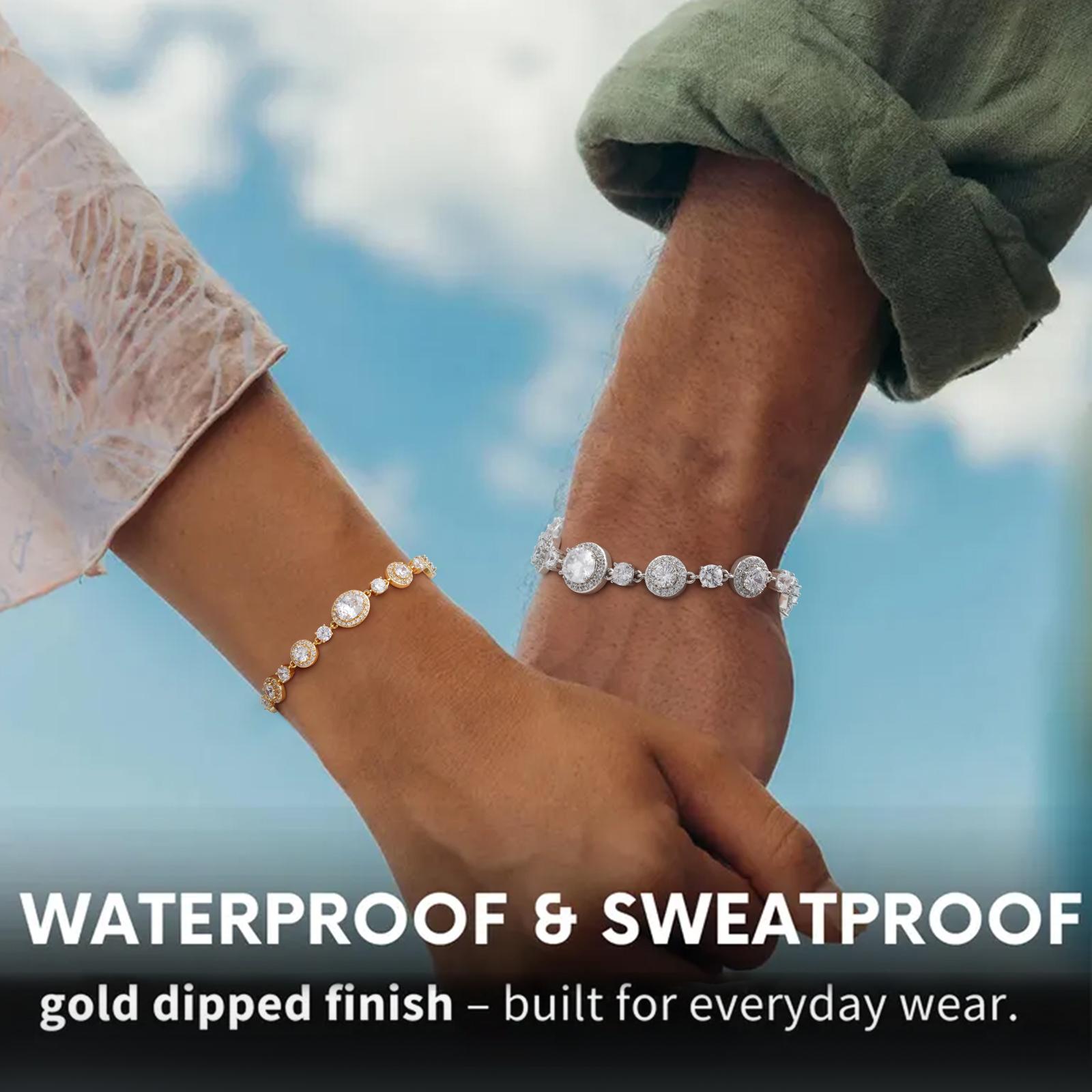 Turandoss Gold Tennis Bracelet – Adjustable CZ & Emerald-Baguette Bracelet, Holiday Gift Jewelry for Women Turandoss Gold Tennis Bracelet – Adjustable CZ & Emerald-Baguette Bracelet, Holiday Gift Jewelry for Women