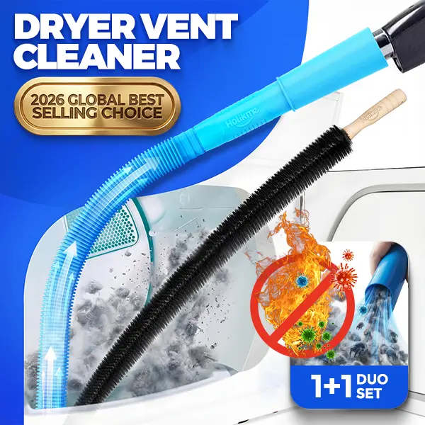 [2026 Upgrade] Holikme  Dryer Vent Cleaner Kit - Dryer Lint Remover Vacuum Attachment & Brush - Fire Prevention Tool Fits Most Vacuum Hoses - Home Appliance Deep Clean Set Home Appliance,Household,Cleaning