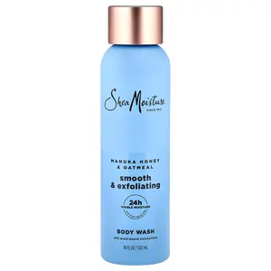 SheaMoisture Smooth & Exfoliating Body Wash, Manuka Honey & Oatmeal, 18 fl oz (532 ml)