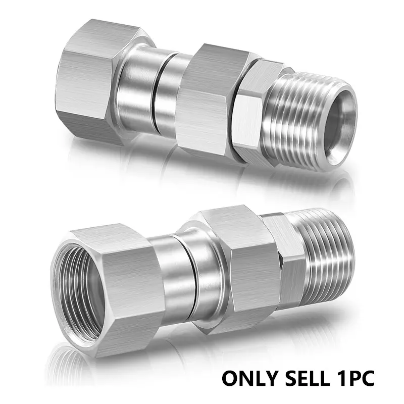 Pressure Washer Swivel Fitting, M22 14mm/15mm Male to M22 Female Swivel Joint, 360 Degree Kink Free Flexible swivel Fitting Hose Connector, Water Hose Connector, Water Hose Adapter
