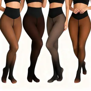 NEW COMPRESSION BAND & ONE SEAM OPTION THE ORIGINAL MAGIC FLEECE LINED LEGGINGS XS TO 3XL 4 SHADES CLOSED FOOT Fleece Tights Available in Plus Size and Light to Brown Fur