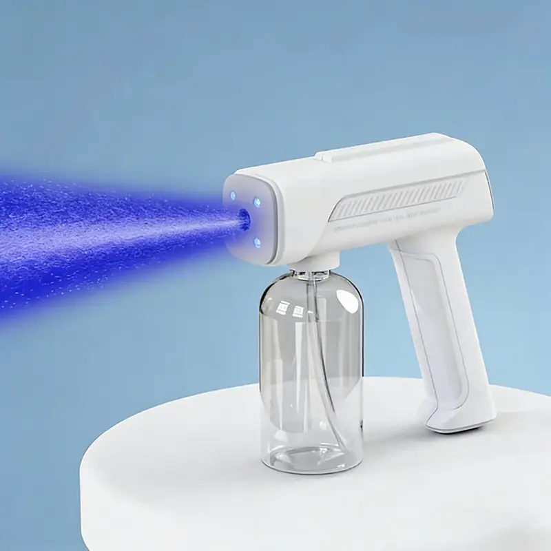 Portable USB-Rechargeable Electric Nano Blue-Light Sprayer - Disinfection Atomizer, Outdoor Garden Watering Tool, Father's Day Gift with Portable Size, Hair Styling & Home Sanitation Use