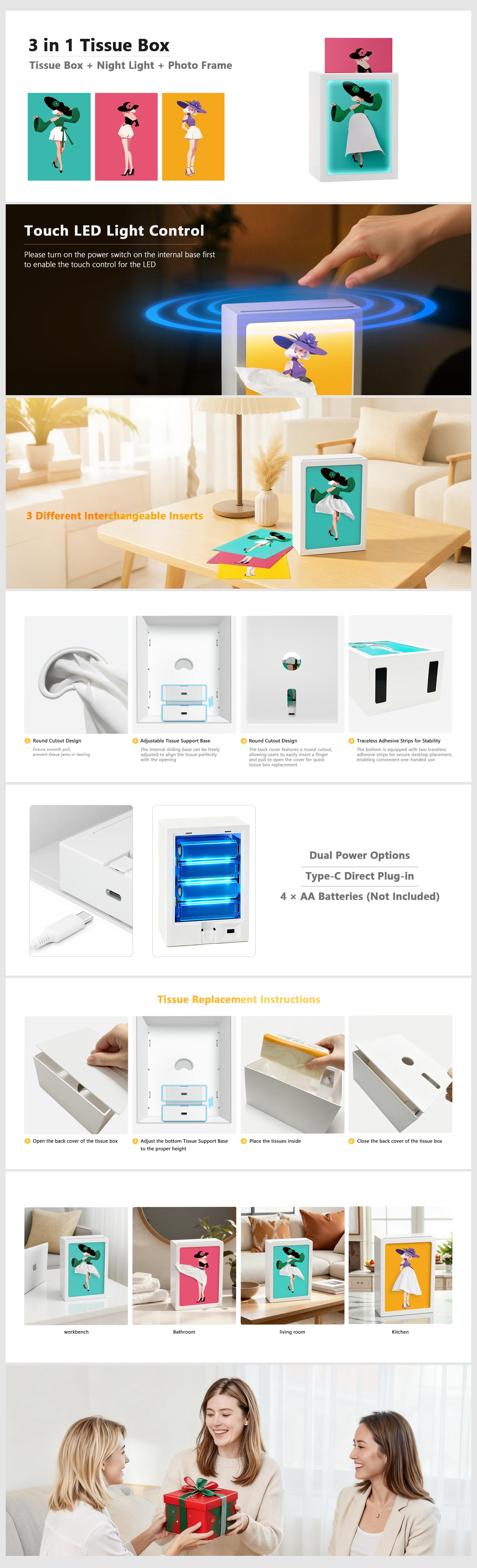 【FaddishDeal】Creative Skirt-Shaped Tissue Holder with Interchangeable Patterned Lid Adorably Designed Animal-Themed Decorative Lamp Perfect for Bathrooms, Living Rooms, and Bedrooms. 【FaddishDeal】Creative Skirt-Shaped Tissue Holder with Interchangeable Patterned Lid Adorably Designed Animal-Themed Decorative Lamp Perfect for Bathrooms, Living Rooms, and Bedrooms.