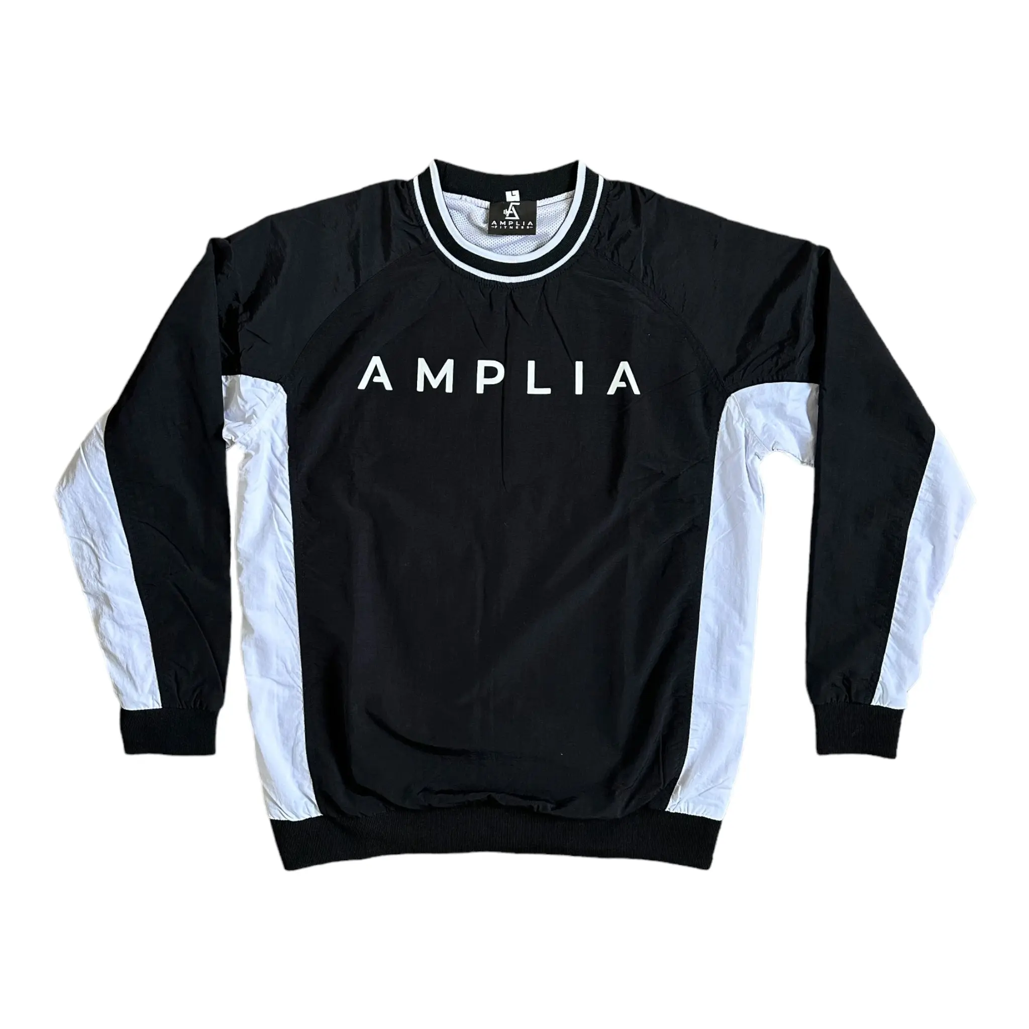 Amplia Fitness Windbreaker Pullover Sweatshirt Crewneck Mesh