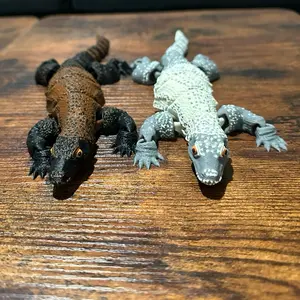 Articulated Komodo Dragon Figurine 12 Inches Long in Two Color Options Perfect for Collections and Displays Ideal for Collectors and Nature Lovers