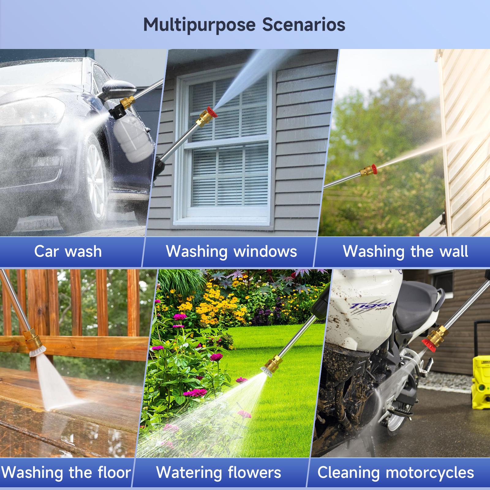 portable pressure washer for car bike patio and garden cleaning