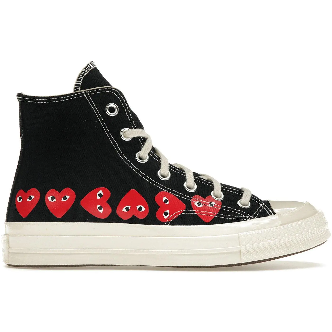 Converse Chuck Taylor All Star 70 Hi Comme des Garcons PLAY Multi-Heart Black (A08147C)