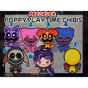 PREORDER / Poppy Playtime Acrylic Keychain / HuggyWuggy - KissyMissy - The Prototype - LillyLovebraids - Catnap - Dogday