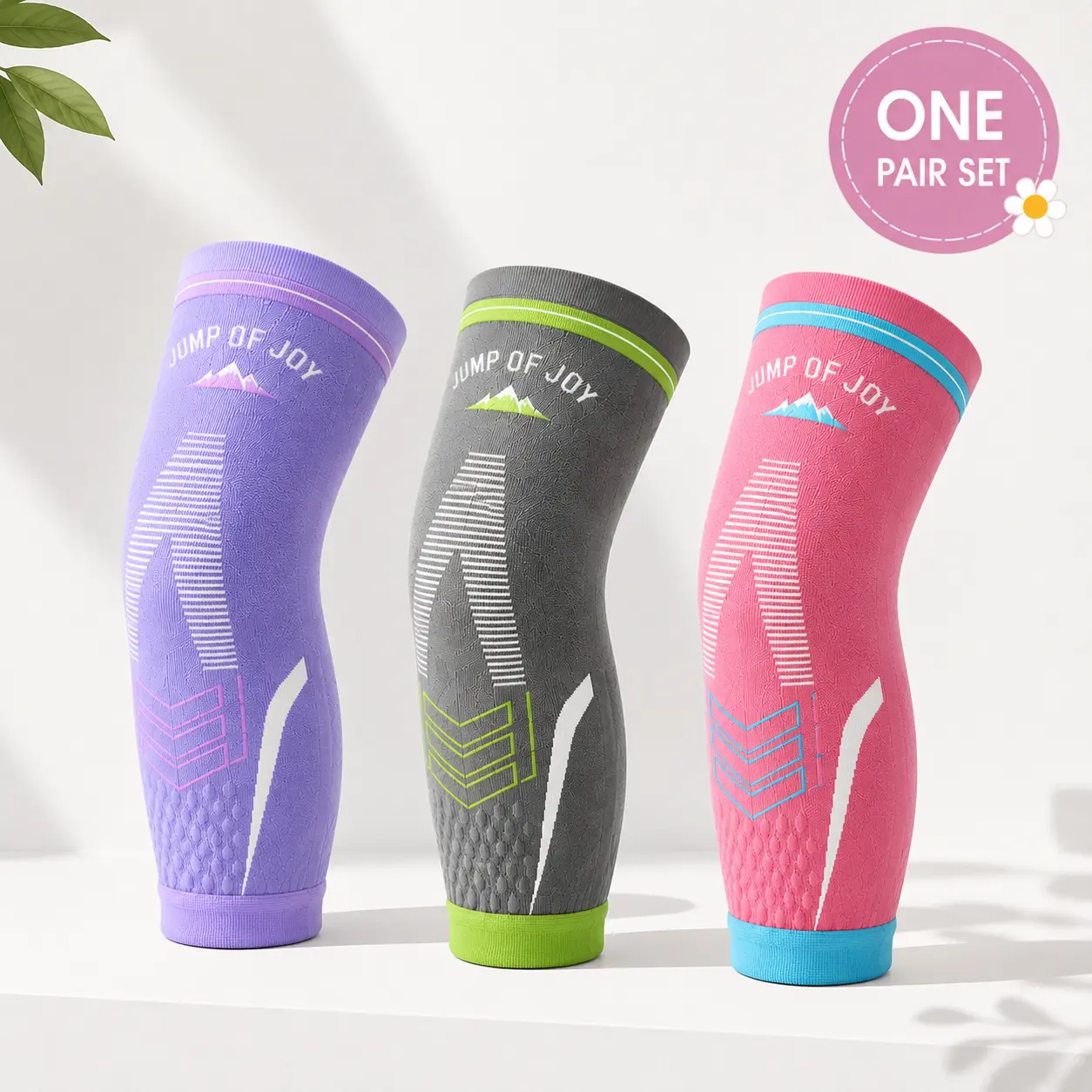 Unisex Compression Knee Sleeves (1 Pair), Breathable Knit Fabric with Non-Slip Support for Weight Lifting, Cycling & Daily Activities, Pair Set, Fitness, Machine Wash, Mixed Martial Arts (Mma)