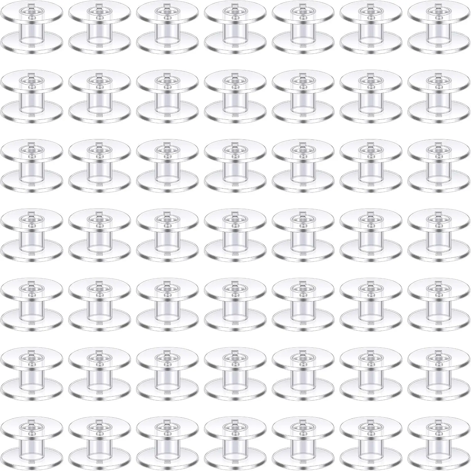 50 count Bobbins for Sewing Machine, Plastic Bobbins for Sewing Machine with Bobbin Case, Sa156 Bobbins, Bobbins Class 15, Bobbins for Sewing Machine