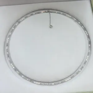 【Frozen Moon】Dainty pearl moonstone necklace s925