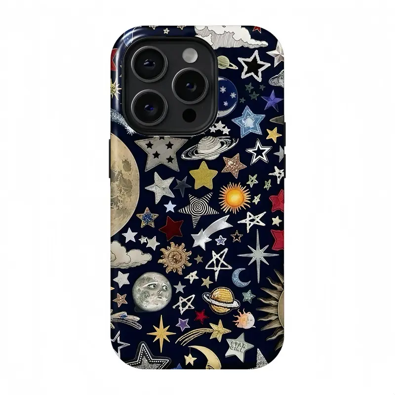 Phone case with universe, space, planets and stars, suitable for iPhone17 ProMax,16Promax, Pro,plus,15,14,13.Premium phone case |       Shockproofprotective phone case |     Smart phone case, a gift for girls