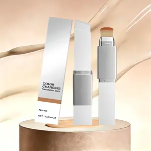 Dual-Action Color Adapting Foundation Stick – Lightweight, breathable formula blends  to match skin tone for a natural, buildable matte finish with all-day fresh wear.