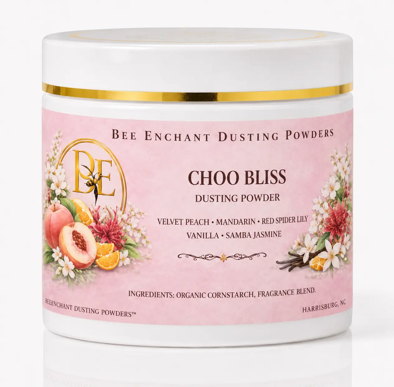 Bee Enchant's Choo Bliss Custom Body Dusting Perfume Powder- Scented - Finely Milled powder Talc-Free Fragrance Vanilla Daily-Natural shower powder Cosmetic Skin Repair, body powder- perfume powder- dusting body powder, luxury powders