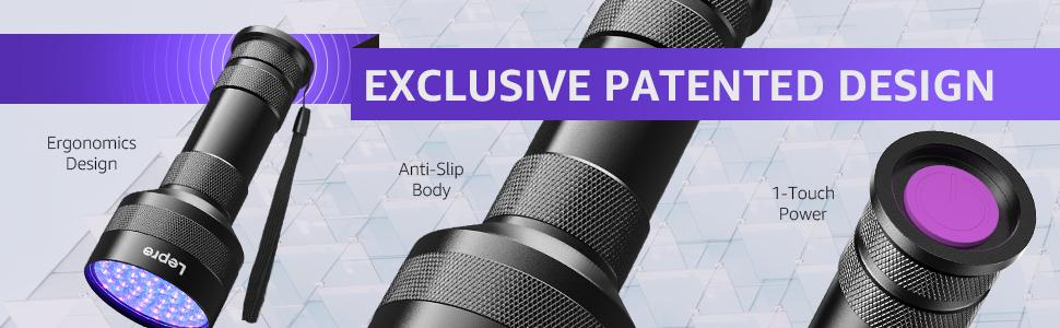 Lepro 51 LEDs UV Light Handheld Blacklight, UV Flashlight Black Light, 395nm Detector for Pet Urine, Stains, Bed Bug and Scorpions, Battery Not Included -1