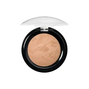 Award-Winning Baked Balance-n-Brighten To Go Travel Size Color Correcting Powder Foundation - Golden Medium - Buildable Light to Medium Coverage - Demi-Matte Natural