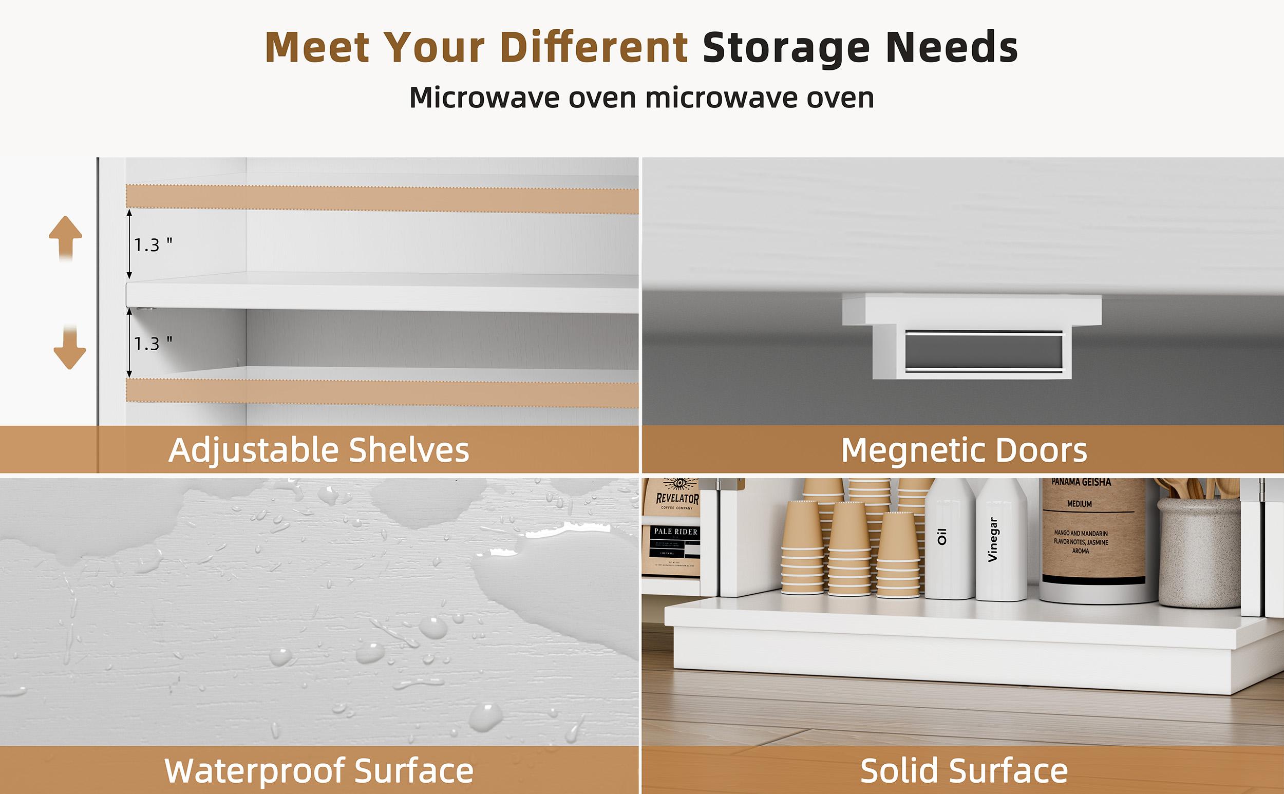 Walsunny Kitchen Pantry Storage Cabinet, 47" Pantry Cabinets with Doors and 5-Tier 12 Adjustable Shelves, Freestanding Pantry Cupboard for Kitchen, Dining Room, Living Room Adjustable beverage Shelves for Living Room and Dinning Room, Sideway Organizer Walsunny Kitchen Pantry Storage Cabinet, 47" Pantry Cabinets with Doors and 5-Tier 12 Adjustable Shelves, Freestanding Pantry Cupboard for Kitchen, Dining Room, Living Room Adjustable beverage Shelves for Living Room and Dinning Room, Sideway Organizer