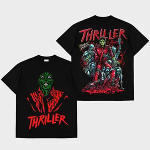 MJ Thriller Premium Cotton T-Shirt, King of Pop Horror Music Graphic Shirt, Pop Music Legend Shirt, MJ Fan T-Shirt, T-Shirt, Thriller Fan Graphic Tee