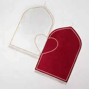 MR055 Non-Slip Embossing Flannel Interactive Heart Pattern Prayer Mat
