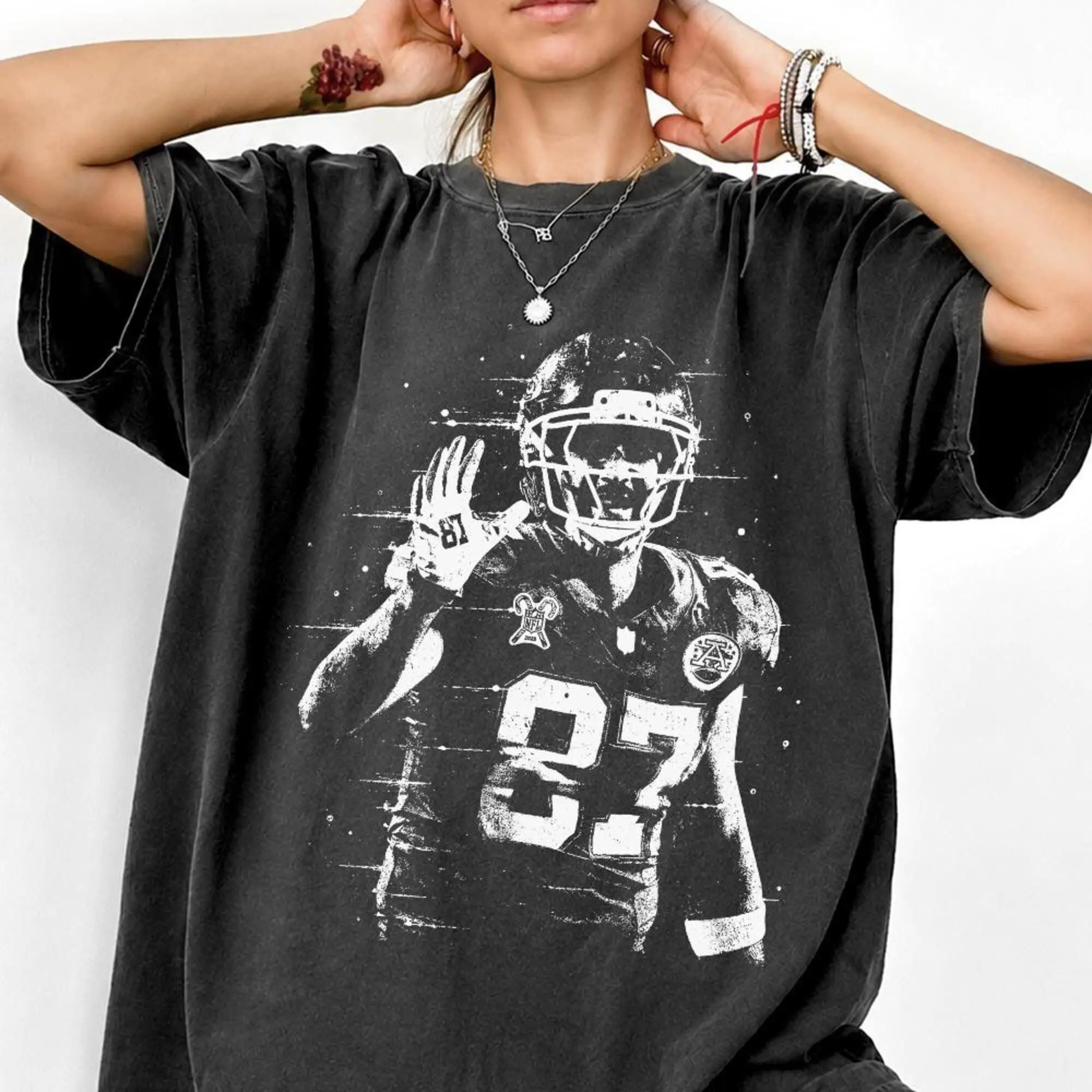Travis Kelce Bleached Comfort Colors Shirt, American Football Tee, Fan Gift