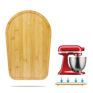Food-Grade Bamboo Slider for KitchenAid 4.5-5 Qt Tilt Head Stand Mixer, Appliance Sliding Mat for Kitchenaid Artisan, Kitchen Countertop Storage Accessories Mixer Moving Tray Attachments