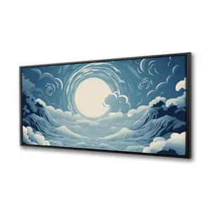 Pictorem C1FC2448N08VD4 24x48 in. Minimalist Infinite Wisdom White-Framed Canvas Wall Art, Home Decor Artwork Print, Ideal Gift for Home Decoration
