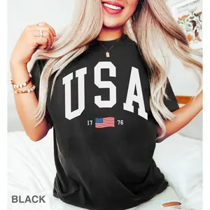 Vintage American Flag T shirt Celebrating Independence Day with Retro Style