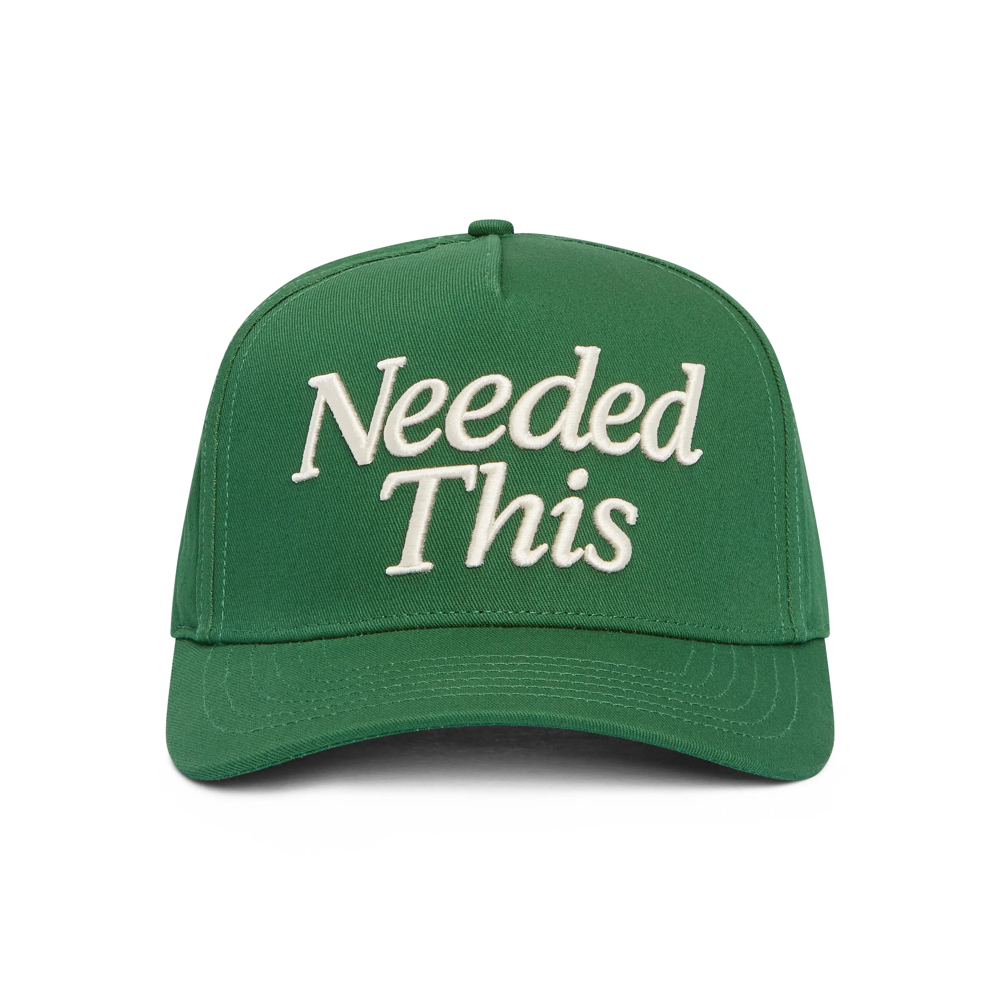 Needed This Snapback Hat | Green and Cream Trendy Hat Statement Cap