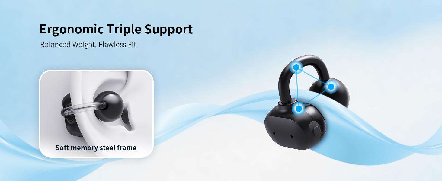 Wireless Bone Conduction Earbuds with AI Music Composition Model App IPX8 Waterproof Dustproof Headphone For Sports