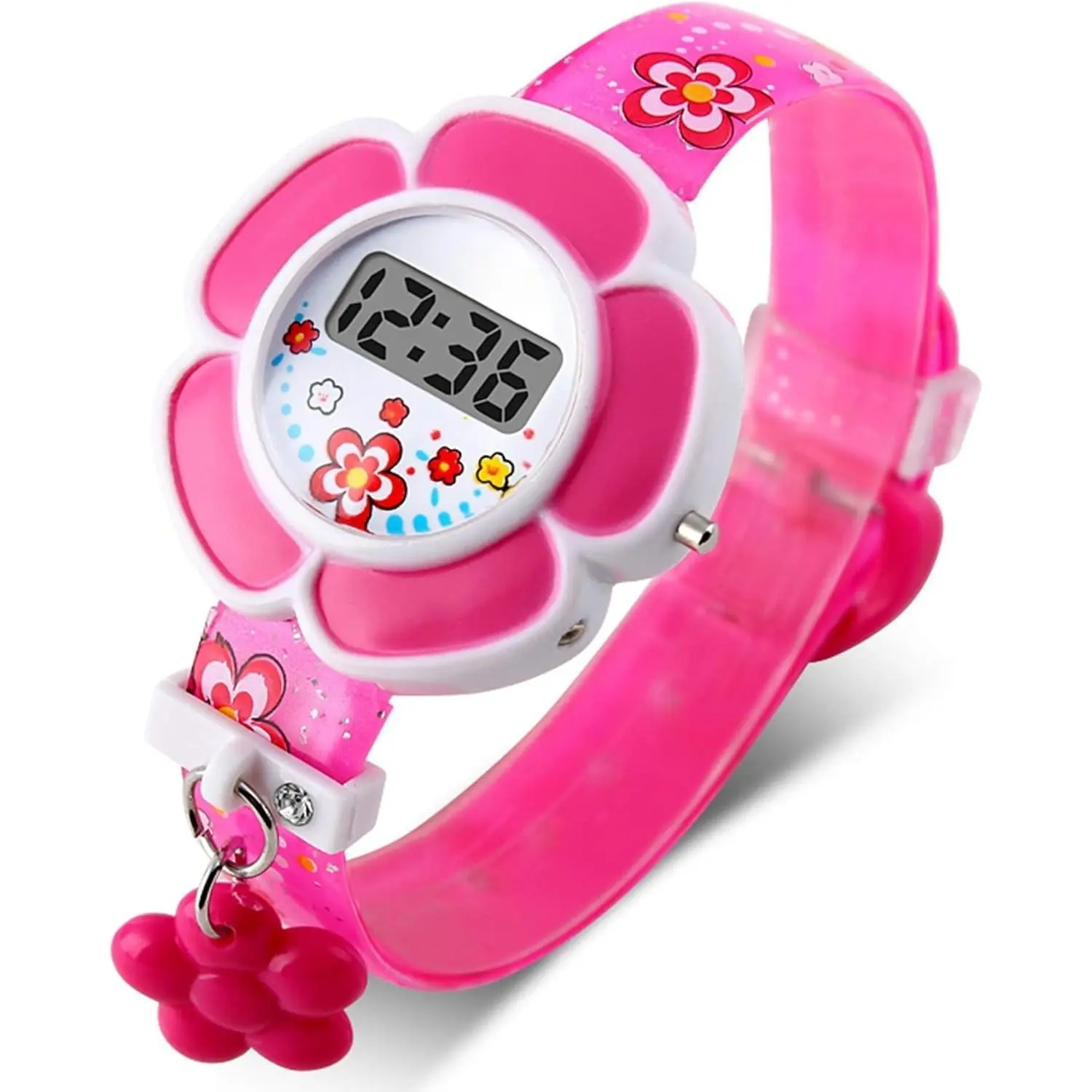 F-WWA15  Kids Watch Girl Flower Shape Watch Novelty Cartoon Digital Watch 1144