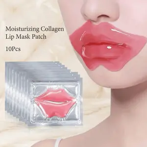 10Pcs Collagen Lip Patches | Hydrating Jelly Lip Mask | Diminish Fine Lines | Daily Lip Care for Women