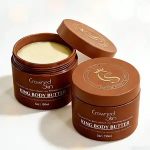 Crowned Skin King Body Butter - 5oz/150ml Rich Hydration for Dry Skin, Lightweight Texture, Gentle & Effective Moisture