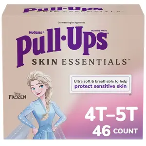 Pull-Ups Skin Essentials Girls' Disposable Potty Training Pants 4T-5T, 46ct
