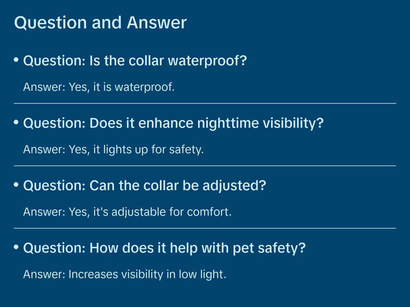 LED Adjustable Dog Collar Blinking Flashing Light Up Glow Pets Safety Waterproof