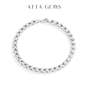 ATTAGEMS Edgy Dragon Bone Chain Bracelet for Women and Men Real S925 Sterling Silver Bracelet Daily Wear Party Holiday Gift Fashionable Fine Jewelry B062