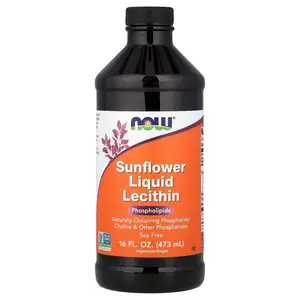 NOW Foods Sunflower Liquid Lecithin, 16 fl oz (473 ml)