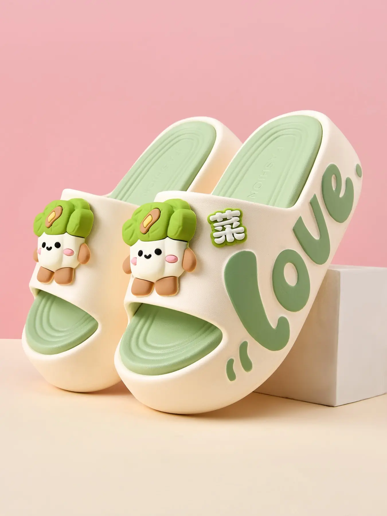 Women's Cartoon Print EVA Non-Slip Summer Slippers, Flip Flop Slipper, Lightweight Breathable Anti-Slip Indoor and Outdoor Sandals, Casual Home Beach Shoes, Size 35-40