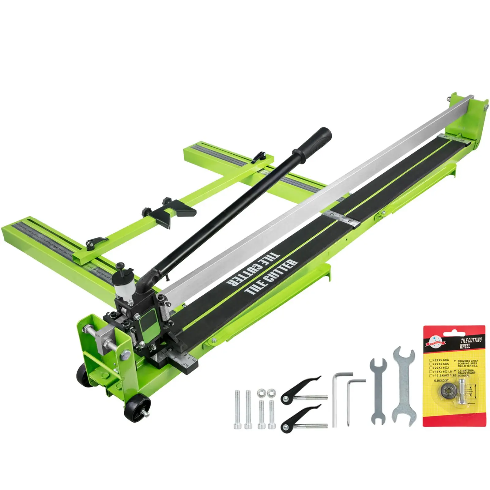 【FathersDayGift】VEVOR Manual Tile Cutter All-Steel Frame 32-48 inch,  ,Tile Cutting Machine with Laser Guide and Bonus Spare Cutter,Tile Cutter Hand Tool for Precision Cutting Porcelain Ceramic Floor Tiles