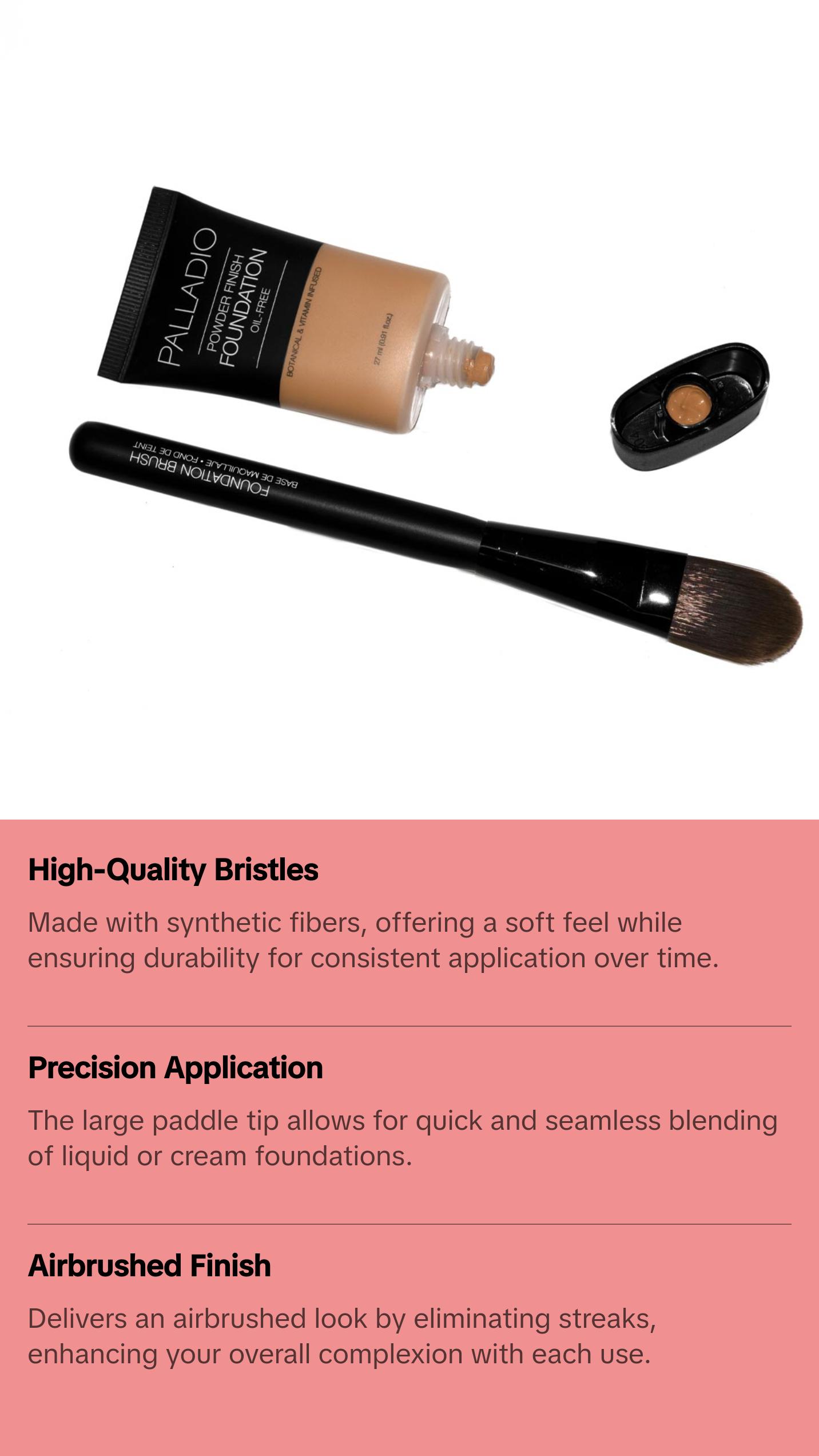 Palladio Foundation Brush, Liquid and Cream Foundations, Professional Makeup Brush, Vegan Makeup Brushes