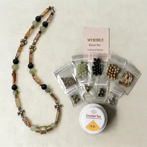Myrible Jewelry Making Supplies Kit Natural Stone Beads for DIY Craft Bracelet Necklace for Adults