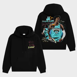 Ja Morant "#12" Premium Cotton Hoodie V1, Ja Fan Hoodie, Grizz Nation Fans Club Hoodie, Basketball Graphic Hoodie, Basketball Lover Gift, Basketball Game Day Outfit.
