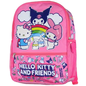 Sanrio Backpack Hello Kitty and Friends Kuromi My Melody 16" School Bookbag