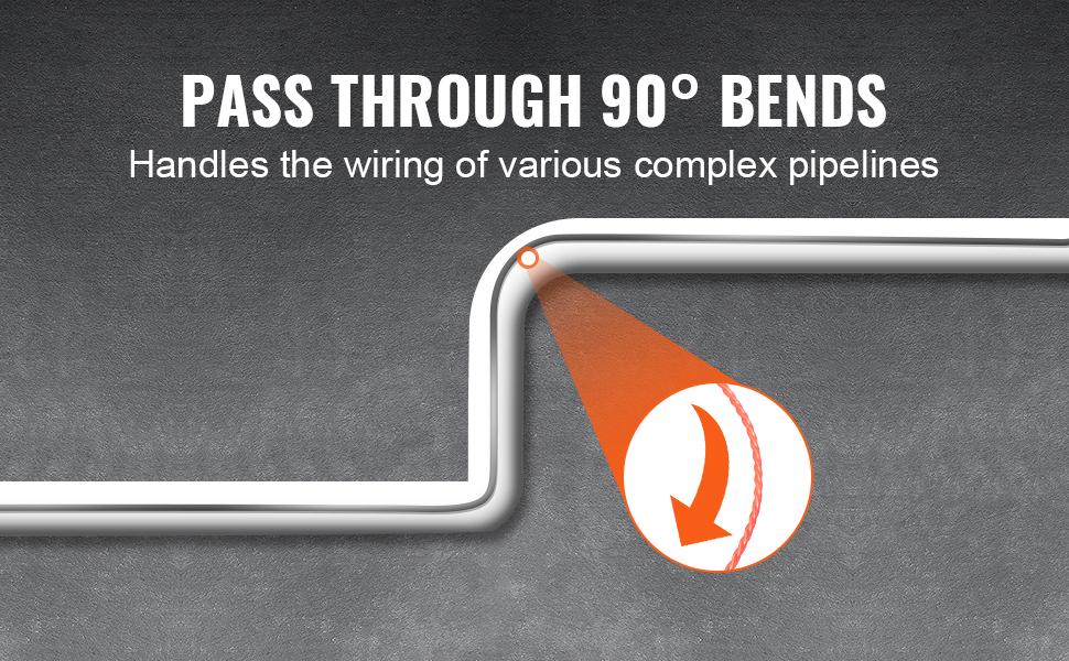 VEVOR Steel Wire Puller, 240ft, 1/8in with Enhanced Housing & Handle for Wall & Electrical Conduit Wiring