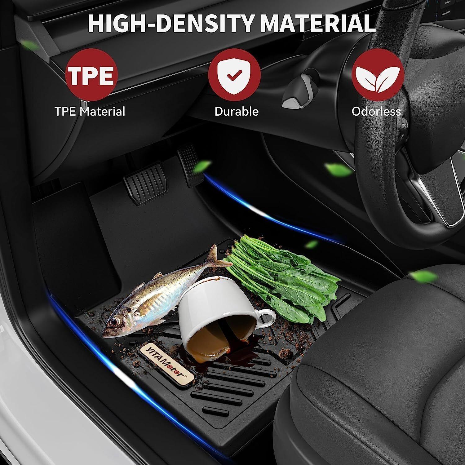 YITAMOTOR Floor Mats Set for Nissan Rogue 2021-2025 Custom Fit Black All Weather Trunk Liners AWD Drive Models Only