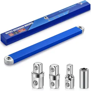 Impact Ready Offset Extension Wrench, Tight Reach Extension Wrench Set, with 1/2", 1/4" and 3/8" Square Drive Adapters, Universal Extensions Wrench for Small Place&Good choice of Christmas gifts for boys Valentine's Day gift